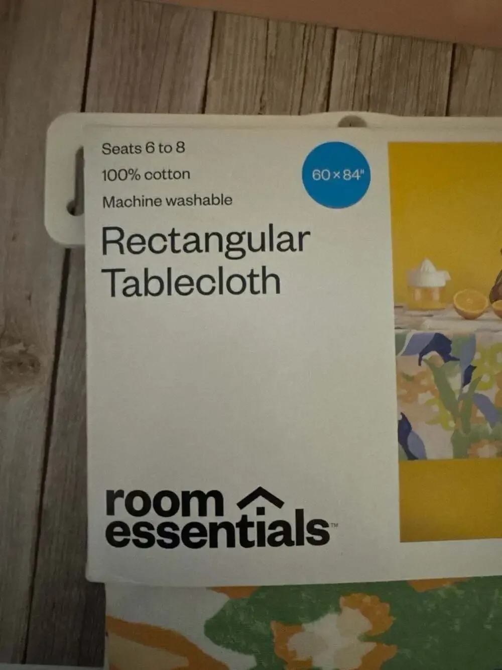 Room Essentials 60x84 Floral Cotton Rectangular Tablecloth